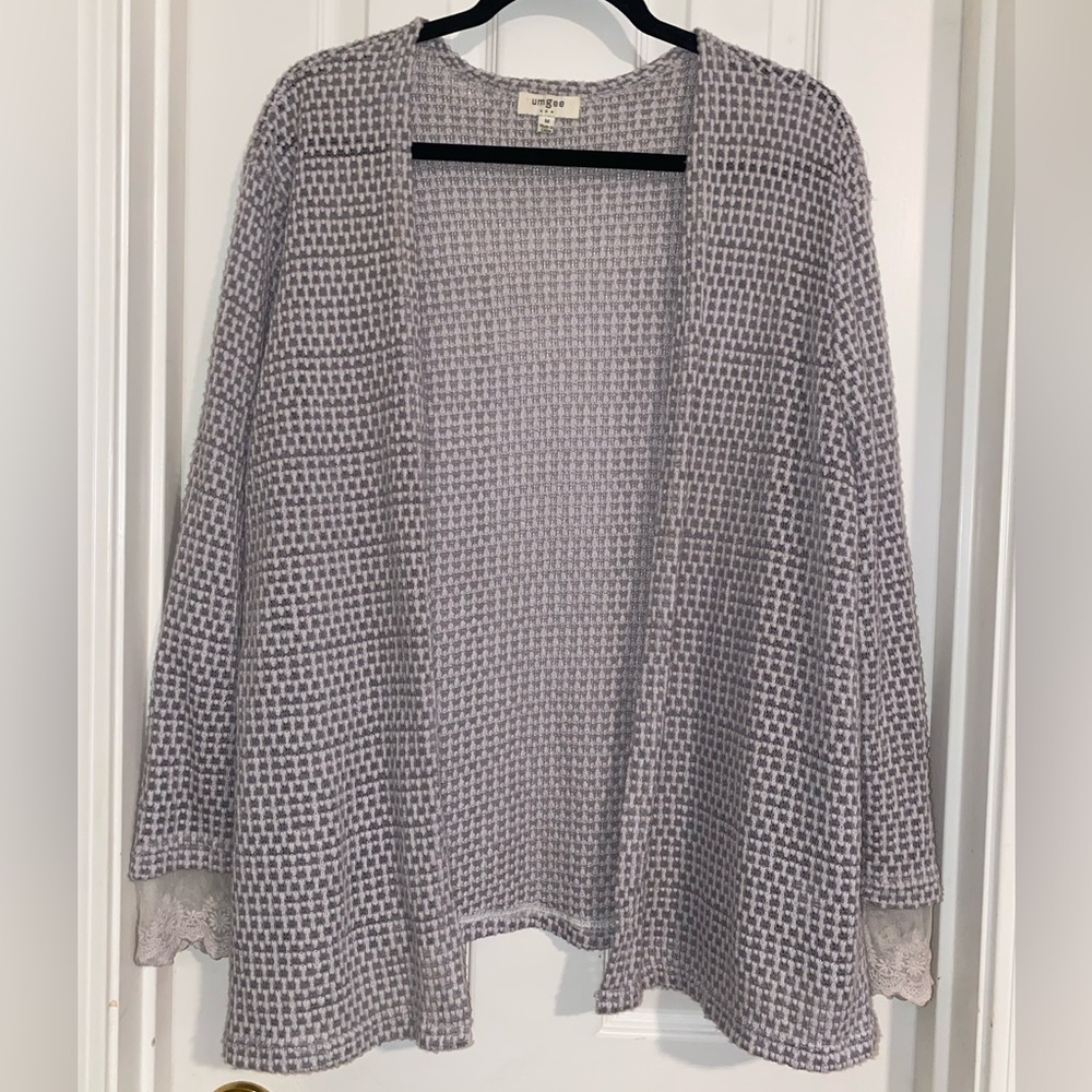 Umgee Women's Gray Open-Front Cardigan